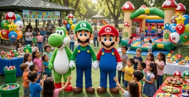 show infantil de mario bros para fiestas