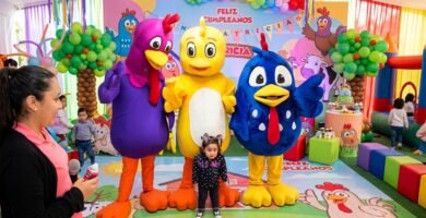 show de la gallina pintadita para fiestas infantiles