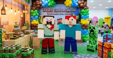 show de Minecraft con Alex y Steve